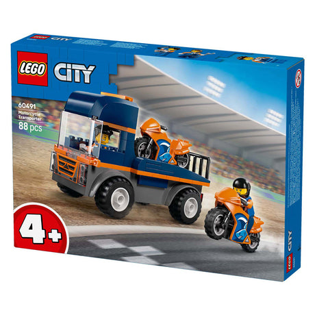 Lego city 60491 transportwagen voor motoren