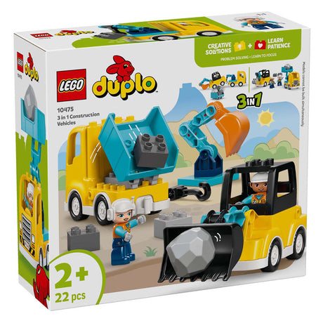 Lego duplo town 10475 - 3-in-1 bouwvoertuigen - creatief speelgoed