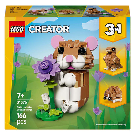 Lego ® creator 3in1 schattige hamster met bloem - 31376