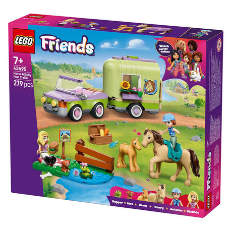Lego friends trailer met paard en veulen