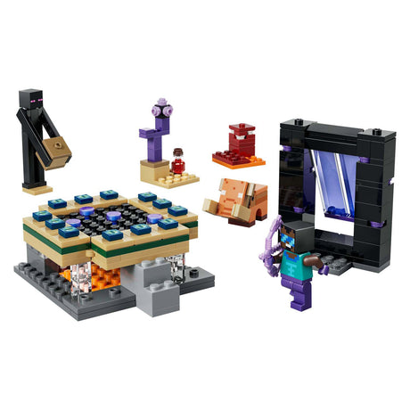 Lego minecraft reis naar de nether en het end-portaal