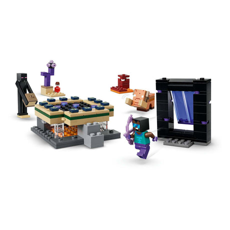 Lego minecraft reis naar de nether en het end-portaal