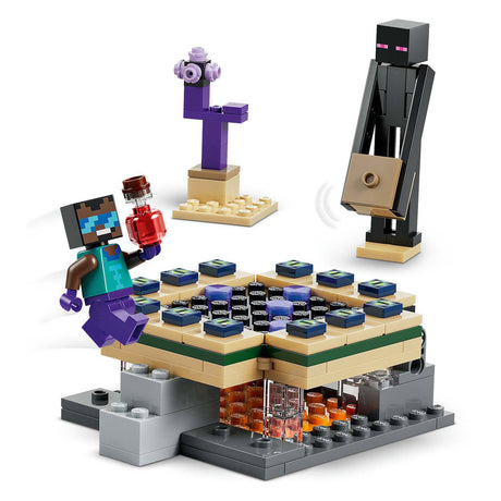 Lego minecraft reis naar de nether en het end-portaal