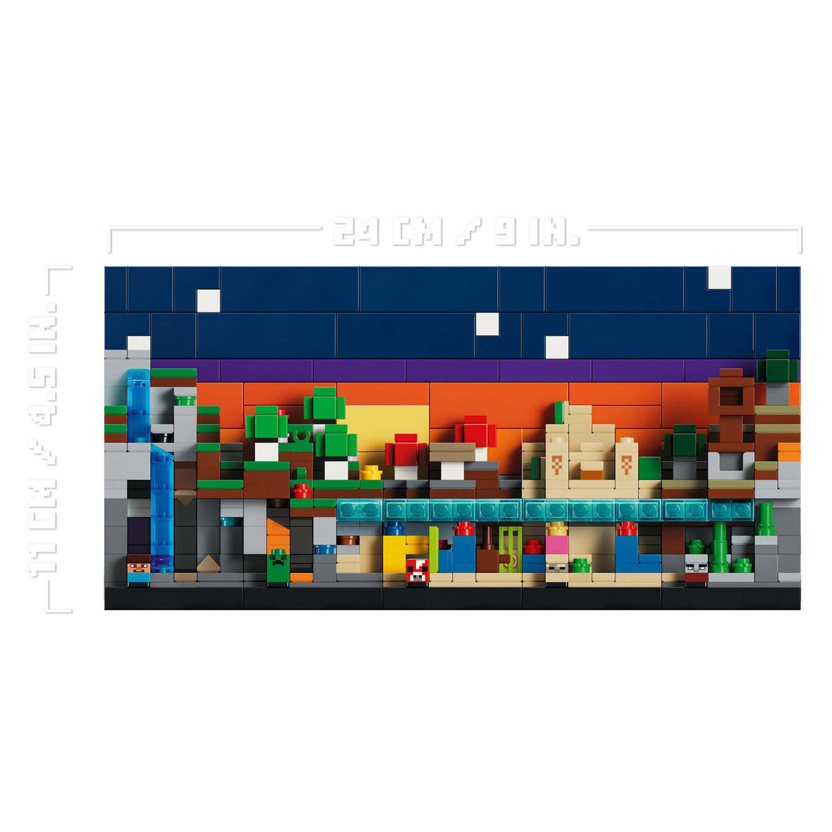 Lego minecraft minibiomen videogame speelgoed voor kinderen en kinderkamer decoratie - 21589