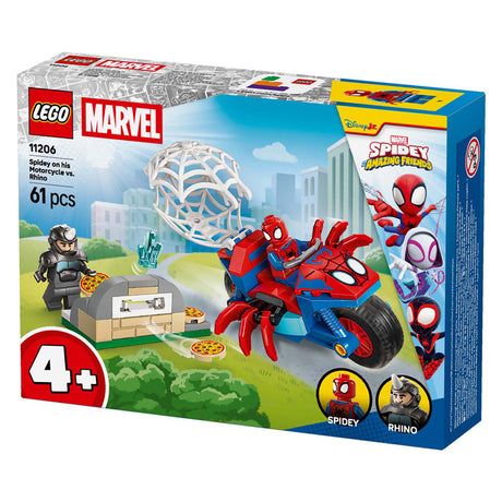 Lego marvel spidey on his motorcycle vs. rhino - 11206