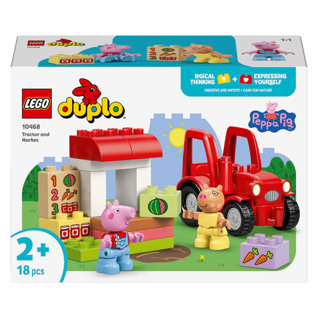 Lego duplo peppa big tractor en marktkraam dieren speelgoed voor peuters - 10468