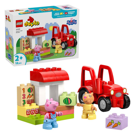 Lego duplo peppa big tractor en marktkraam dieren speelgoed voor peuters - 10468