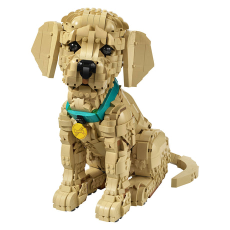 Lego ® icons golden retriever puppy - decoratieve dierenfiguur - bouwset voor volwassenen - 11384