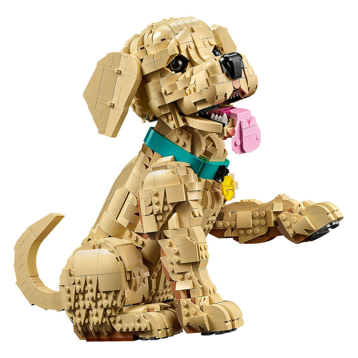 Lego ® icons golden retriever puppy - decoratieve dierenfiguur - bouwset voor volwassenen - 11384