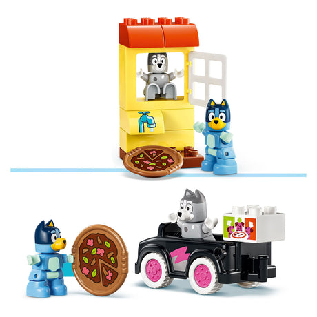Lego duplo bluey pizzameisjes met muffin en bluey educatief speelgoed voor peuters 10469