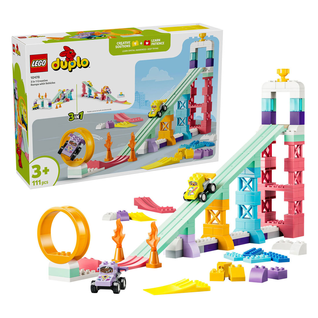 Lego duplo 10478 3-in-1 creatieve hellingen met voertuigen