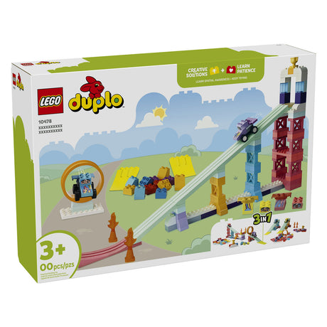 Lego duplo stad 3-in-1 creatieve hellingen met voertuigen - auto speelgoed voor peuters 10478