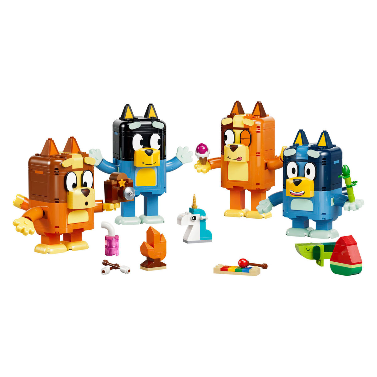 Lego bluey bouwbare figuren van bluey en haar familie