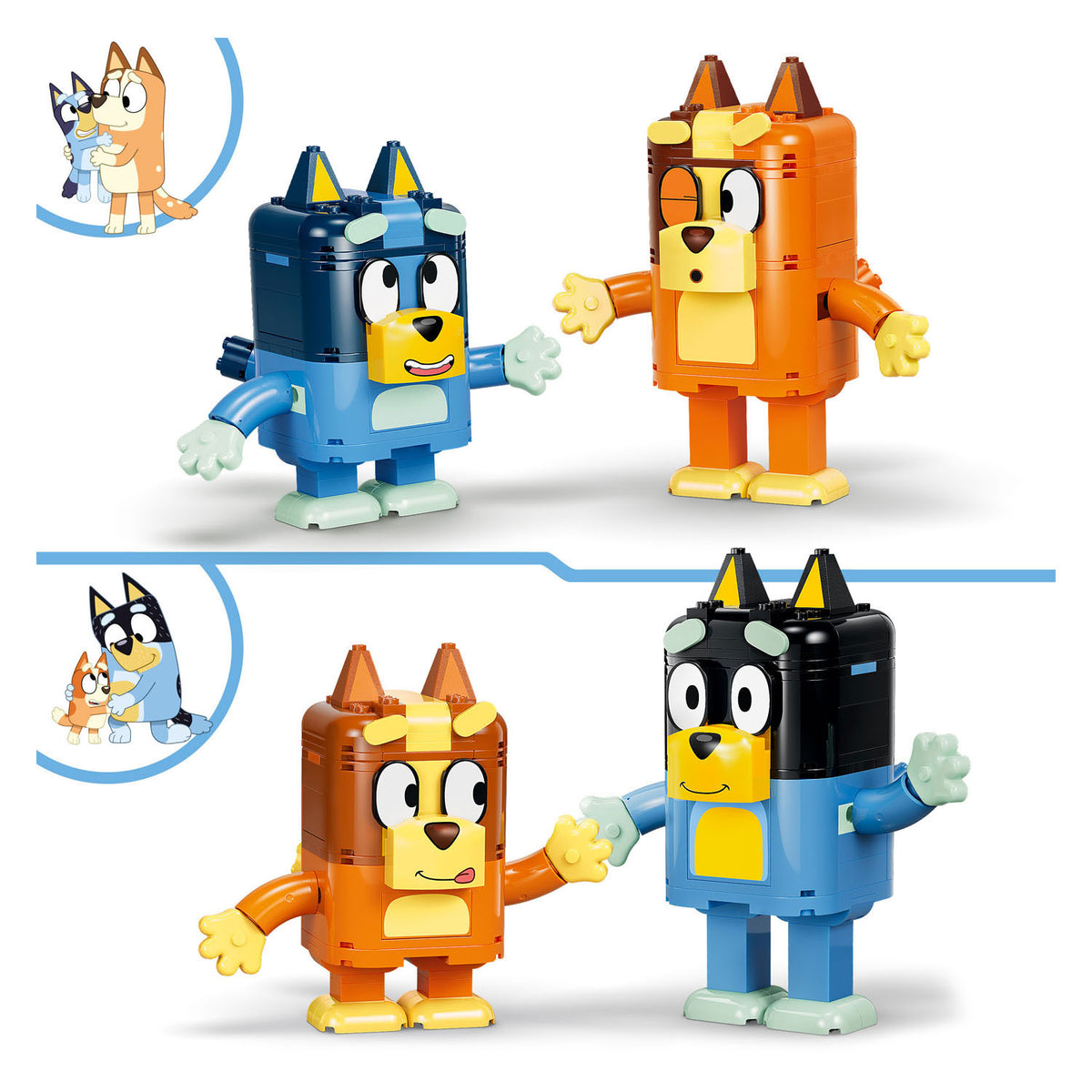 Lego bluey bouwbare figuren van bluey en haar familie