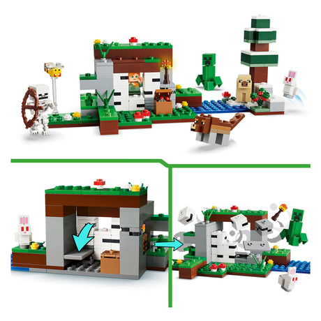 Lego minecraft eerste nacht-avontuur speelgoed voor kinderen en kinderkamer decoratie 21593