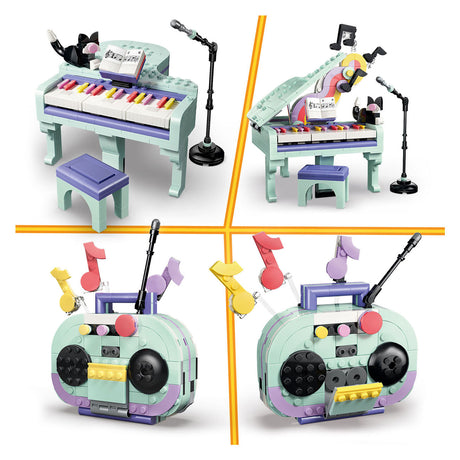 Lego creator 3in1 piano met kat en radio en platenspeler speelgoed voor kinderen 31392
