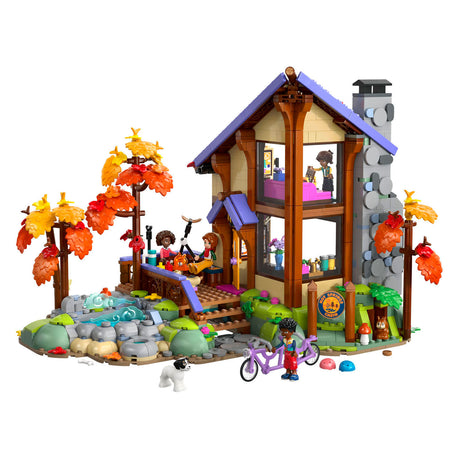 Lego friends gezellige boshut in de herfst