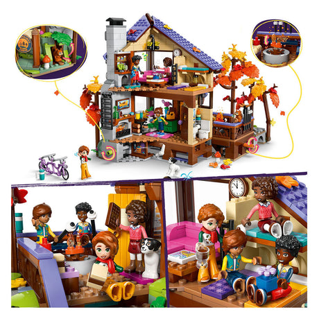 Lego friends gezellige boshut in de herfst