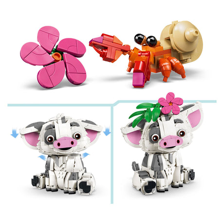Lego disney vaiana pua bouwbaar dieren speelgoed voor kinderen en decoratie 43292