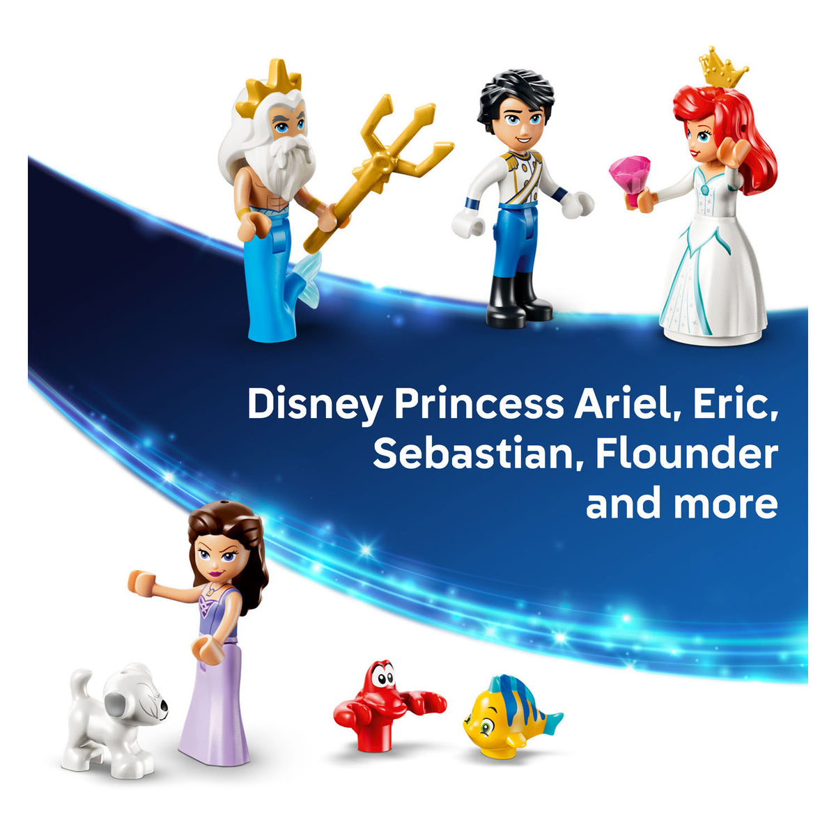 Lego disney princess ariëls koninklijke trouwboot bouwpakket voor kinderen met 7 poppetjes 43299
