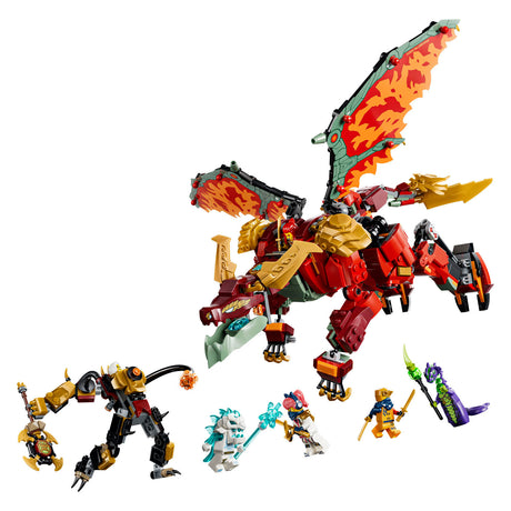 Lego ninjago wyldfyre's transformerende drakenmecha