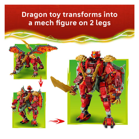 Lego ninjago wyldfyre's transformerende drakenmecha
