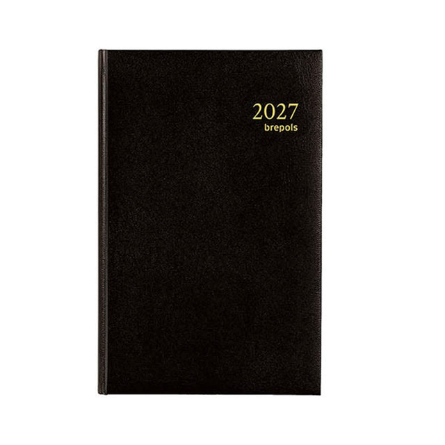 Brepols bureau agenda saturnus 1 dag 2027 lima zwart 13,3x20,8cm