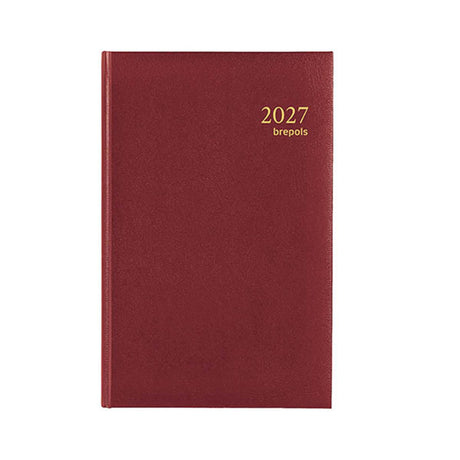 Brepols bureauagenda saturnus 1 dag 2027 lima rood 13x21cm