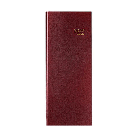 Brepols bureauagenda saturnus lang 1 dag 2027 lima bordeaux 13x33cm