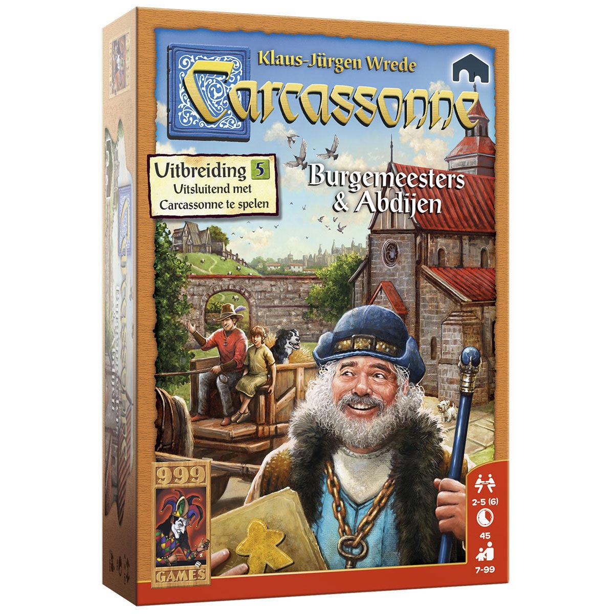 999GAMES CARCASSONNE -borgmestre og Abbeys brætspil