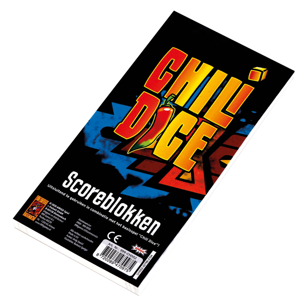 999games scoreblokken chili dice, 3st.