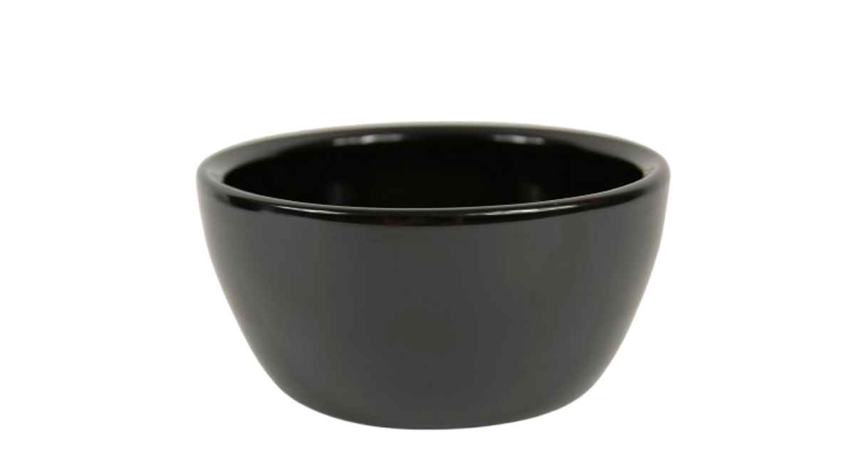 Schaal boule zwart glans 19cm