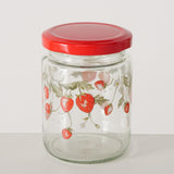 Boltze home voorraadpot aardbei 240ml glas