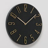 Boltze home wandklok 'tempo' kunststof dia.30x3,5cm analoog matzwart