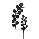 Boltze home tuinsteker 'calypso' 2-delig met blad dessin, zwart ijzer, klein 40cm groot 50cm