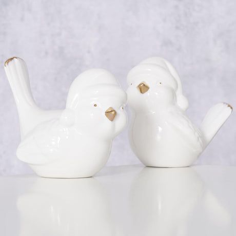 Boltze home vogel ville dolomiet h9cm wit
