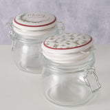 Boltze home voorraadpot charlene 450 ml h11,5cm helder glas
