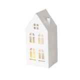 Boltze home deco huisje domizil metaal met led h22,3cm (exclusief 3x aaa batterij)