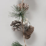 Boltze home guirlande dennenappels lopas l120 cm groen sneeuw