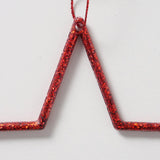 Boltze home kersthanger ster dara 2-delig 12x12cm kunststof glitter