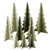 Boltze home decoratief kerstboom ceti 3-delige set h11,5-30cm licht groen midden groen donker groen