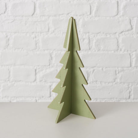 Boltze home decoratief kerstboom ceti 3-delige set h11,5-30cm licht groen midden groen donker groen