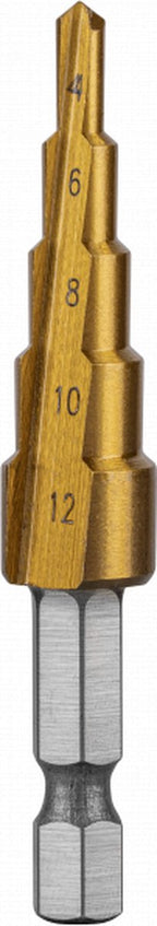 Högert stappenboor, hss 4241 snelstaal , 4-12 mm