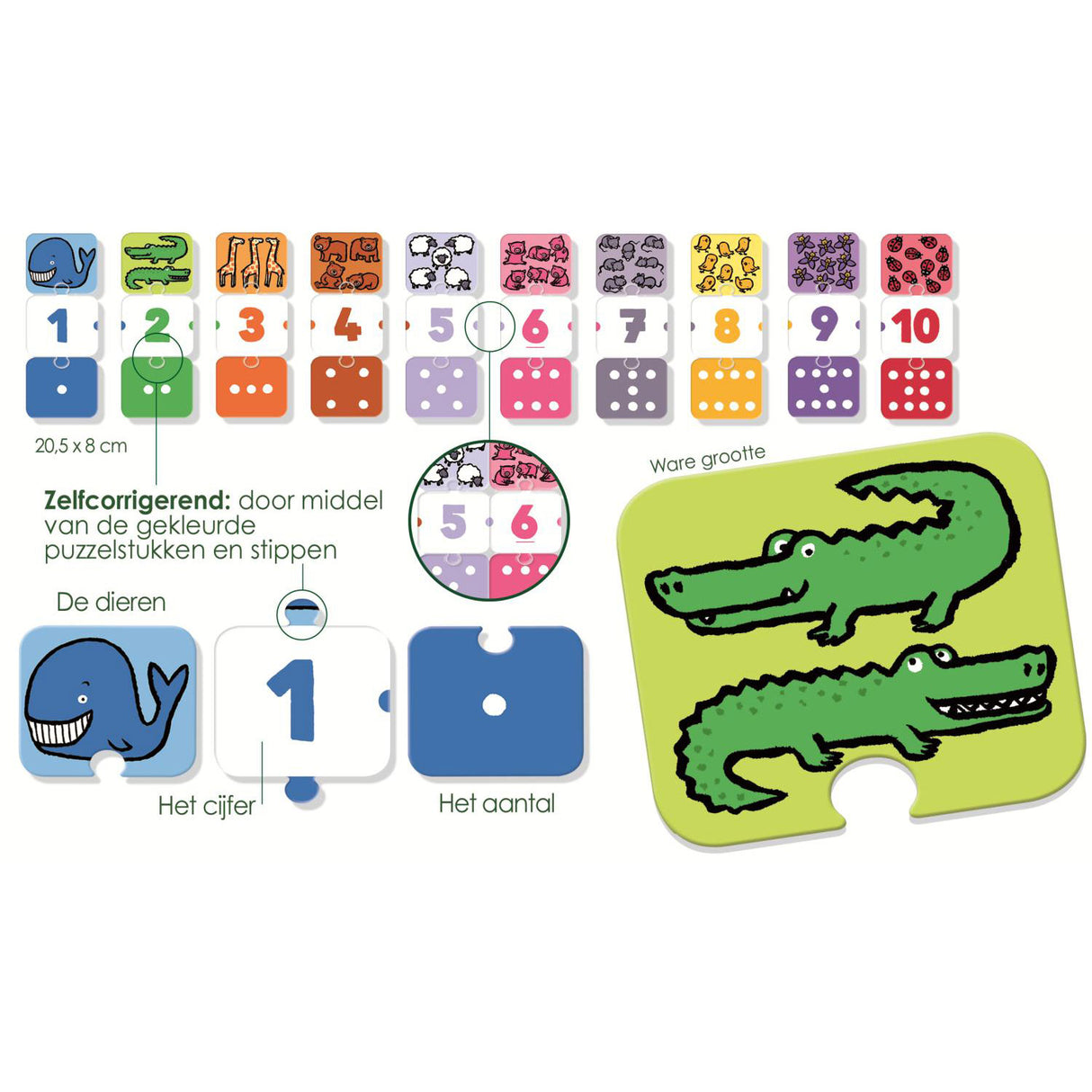 Jumbo ik leer cijfers met 10 3-delige puzzels