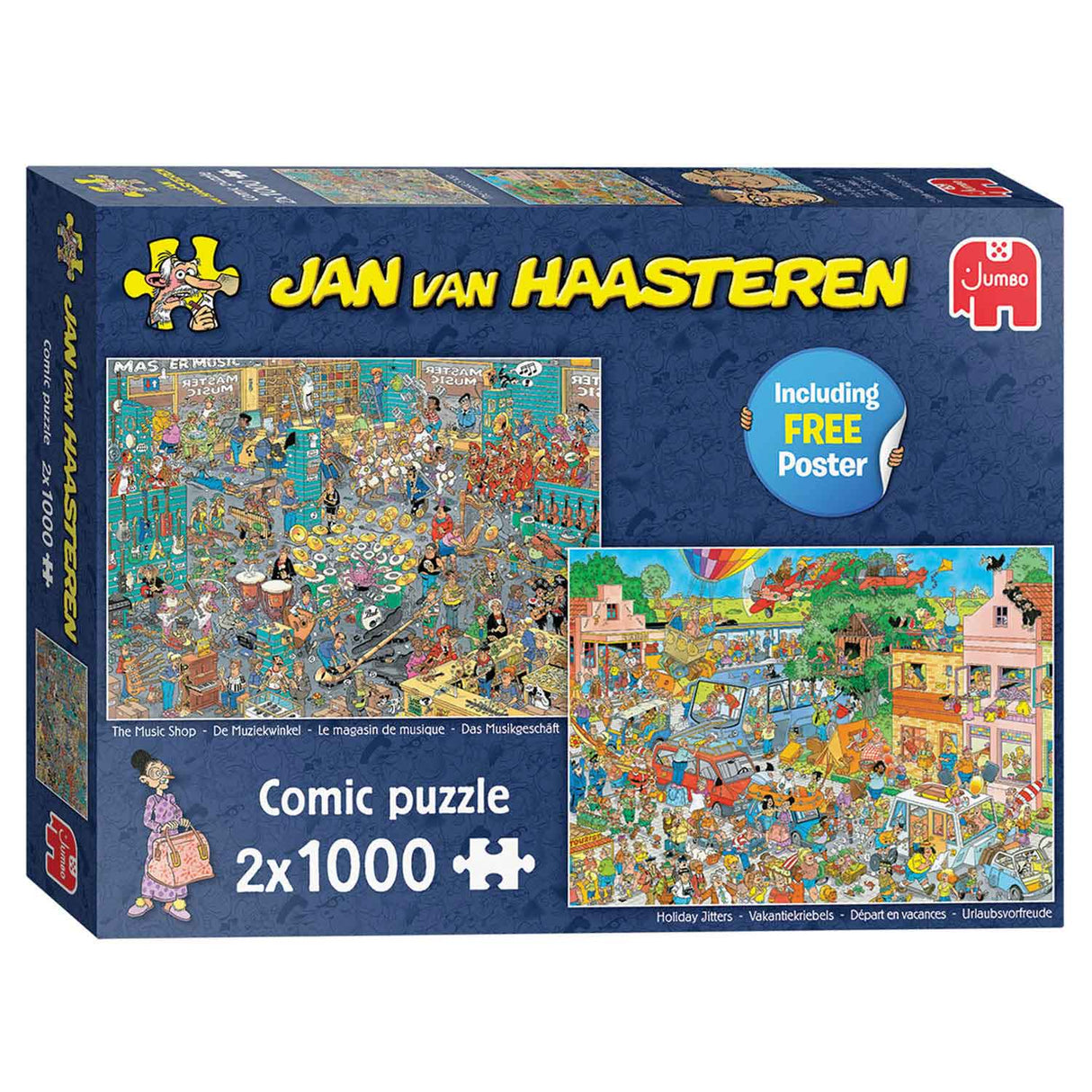 Jan Van Haasterren Pluzzle - Muziekwinkel a Holiday Jitters, 1000st.