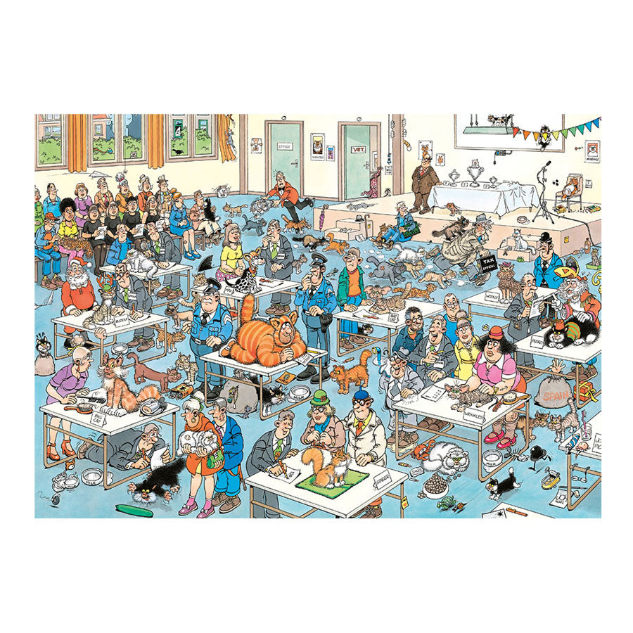 Jan van Haasteren jigsaw puzzle cat show, 1000st.