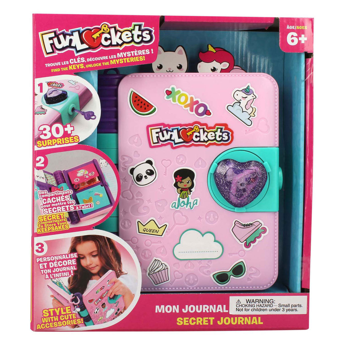 Funlockets jumbo - - secret journal - dagboek meisjes - vanaf 6 jaar