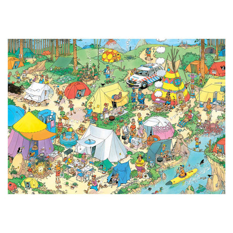 Jumbo puzzel 1000 st. jvh - kamperen in het bos
