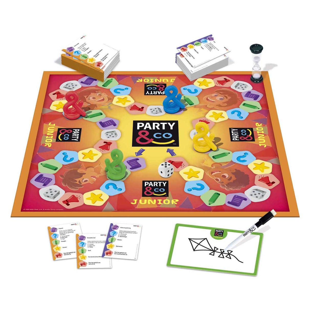 Jumbo party co. junior - bordspel voor kinderen - vanaf 8 jaar - actiespel - partyspel