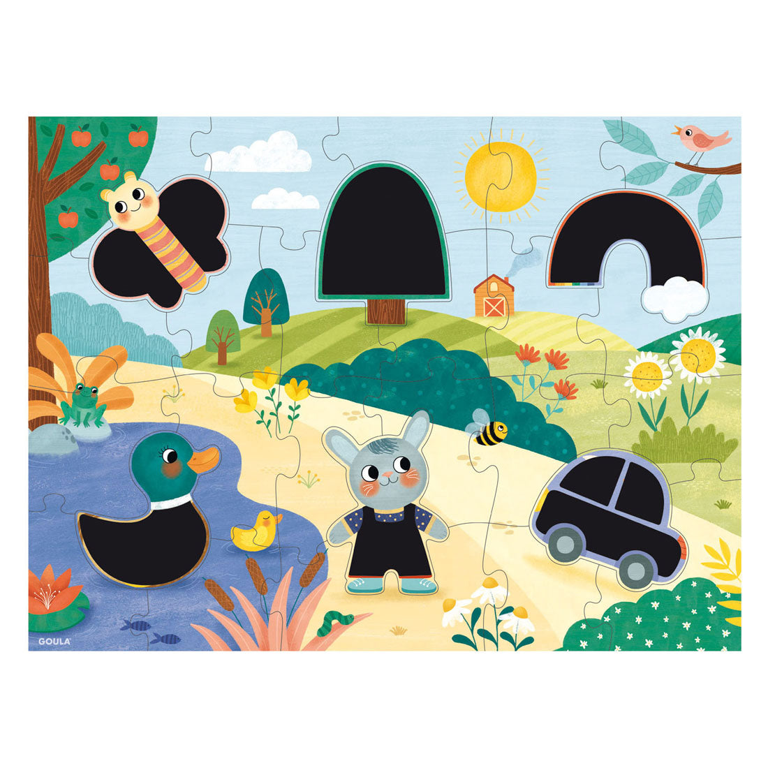 Jumbo goula puzzel xxl magische kraspuzzel - 27st.